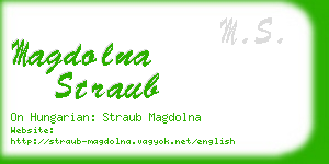 magdolna straub business card